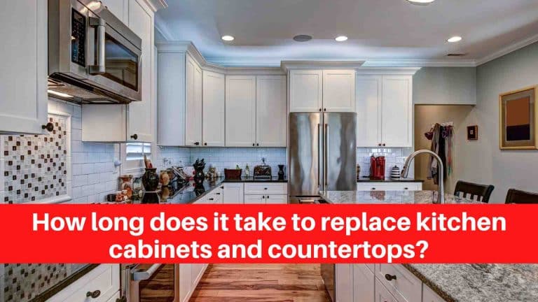 How long does it take to replace kitchen cabinets and countertops